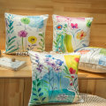 Thickened High-Grade Silk Floral Sofa Pillow